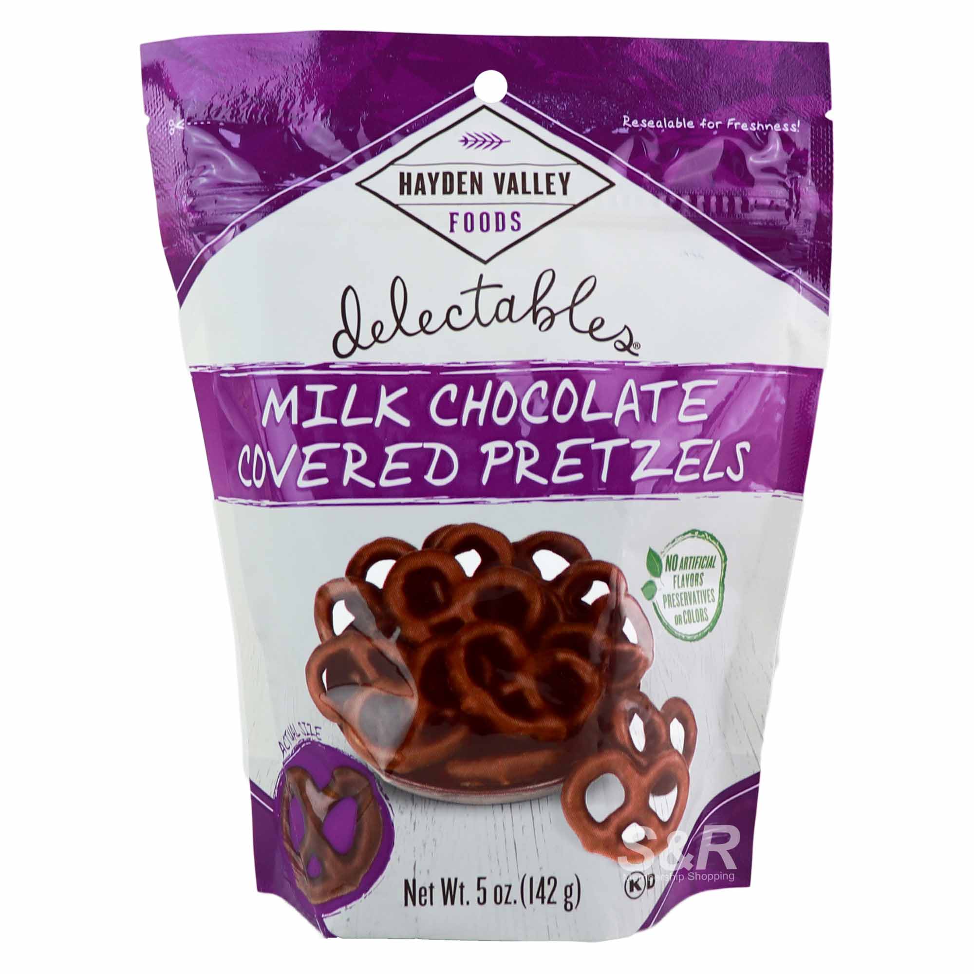 Hayden Valley Foods Delectables Milk Chocolate Pretzels 142g